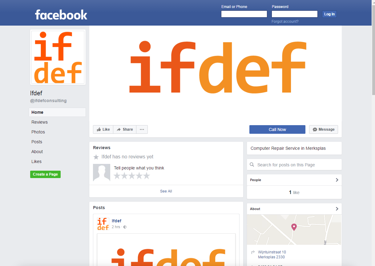 Ifdef Facebook Pagina